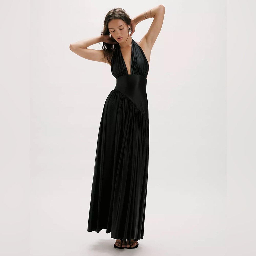 Delfi Collective Rae Halter Dress Black